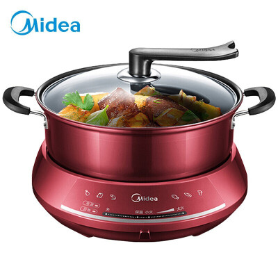 美的(Midea)电火锅多用途锅分体式 家用电煮锅宿舍电热锅电炒锅大容量不粘可煎烤 DHY28