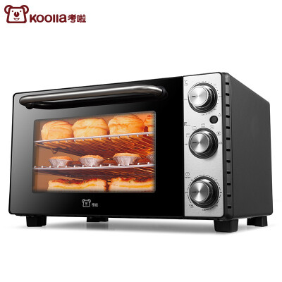 考啦（koolla） GF3002远销海外电烤箱家用小型旋转烤鸡烤箱安全防烫伤 银色